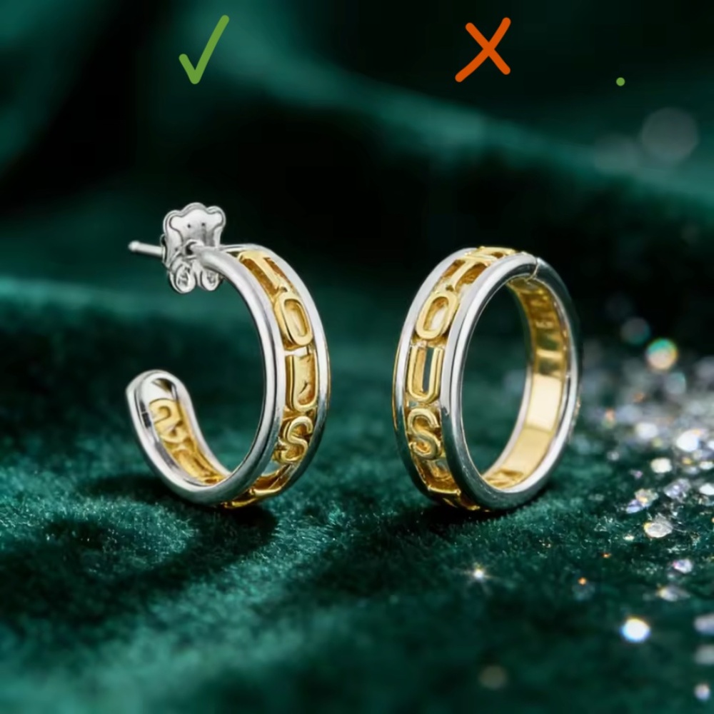 Tous Pink Silver ROSE QUARTZ Stone Earrings Silver Studs - Picture 15 of 16